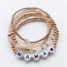 Load image into Gallery viewer, Gemstone Word Bracelets
