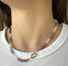 Load image into Gallery viewer, Rainbow Moonstone &amp; Tourmaline Necklace
