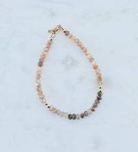 Load image into Gallery viewer, Peach &amp; Grey Moonstone Bracelet
