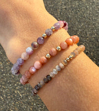 Load image into Gallery viewer, Peach &amp; Grey Moonstone Bracelet
