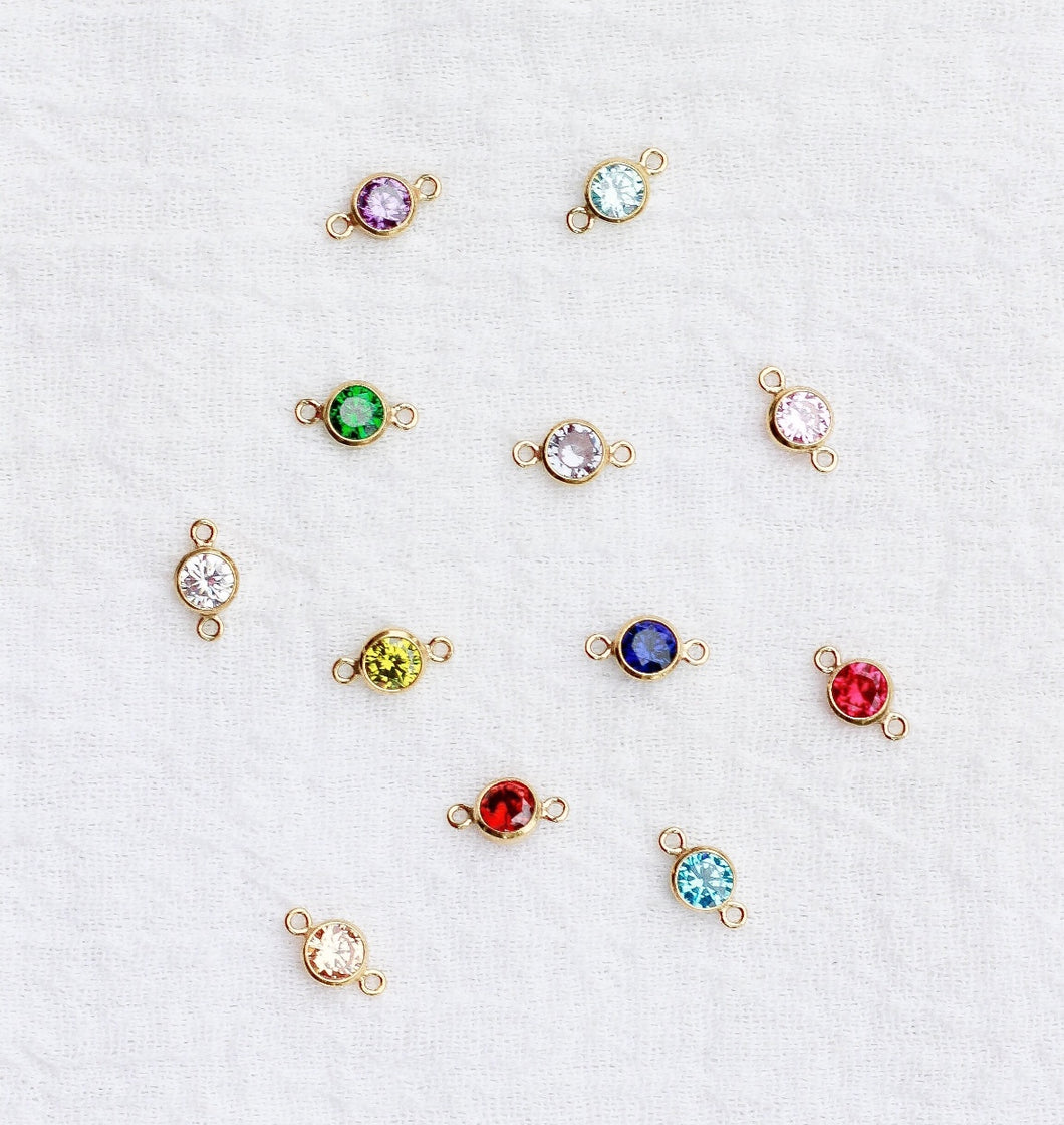 14K Gold-Filled Birthstone Connectors